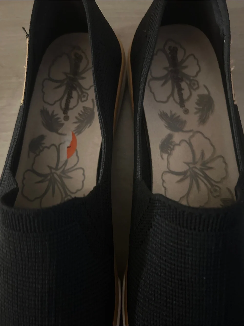 Tommy Bahama Black Slip-On Knit Loafers with Tan Trim